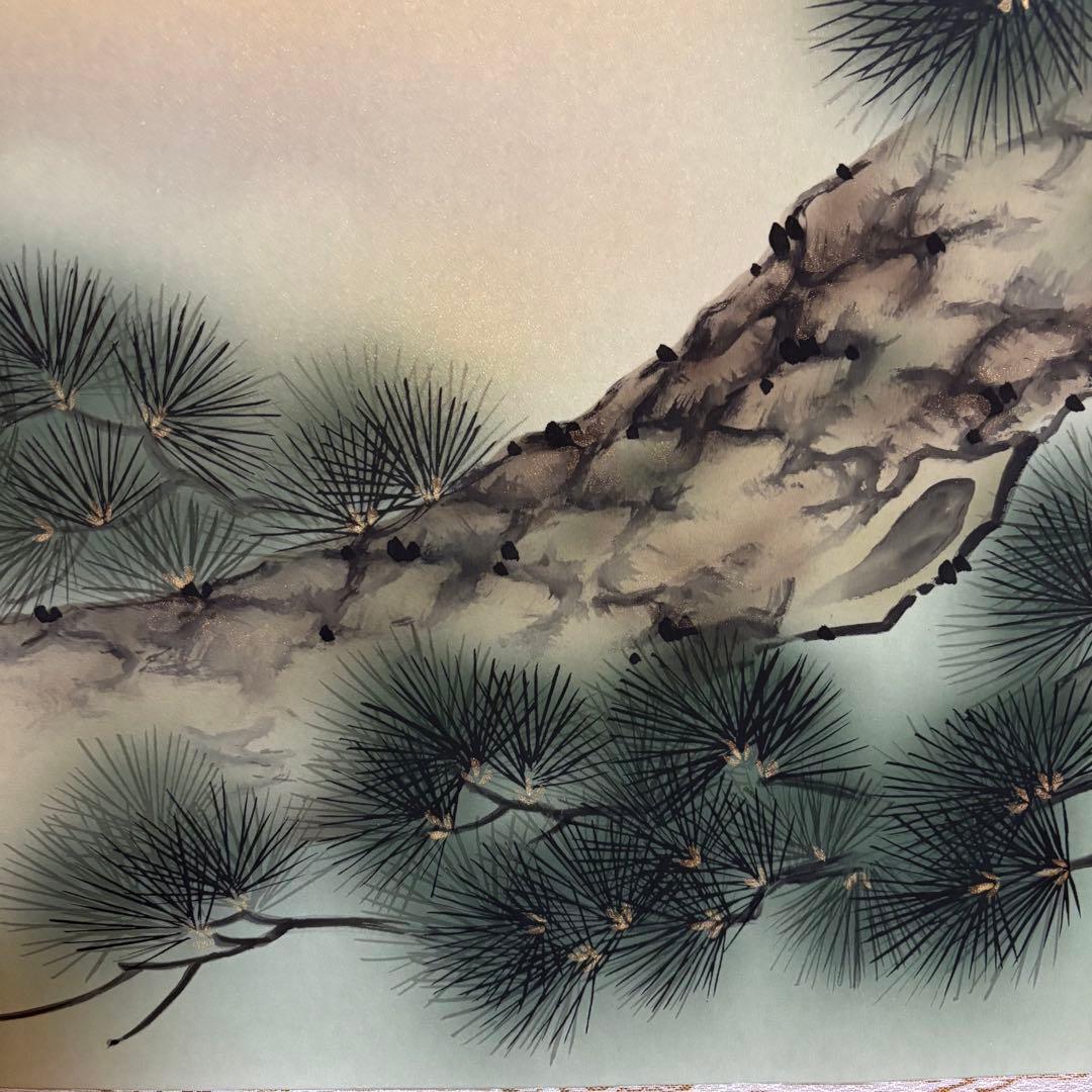 【美品】　桜井浩堂　掛け軸　赤富士飛翔　木箱付き　真筆保証書付き　双鶴 縁起物