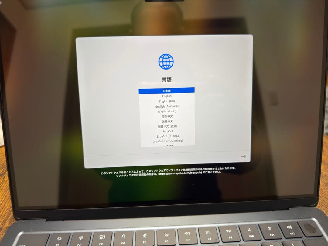 Apple MacBook ミッドナイト 日本語配列