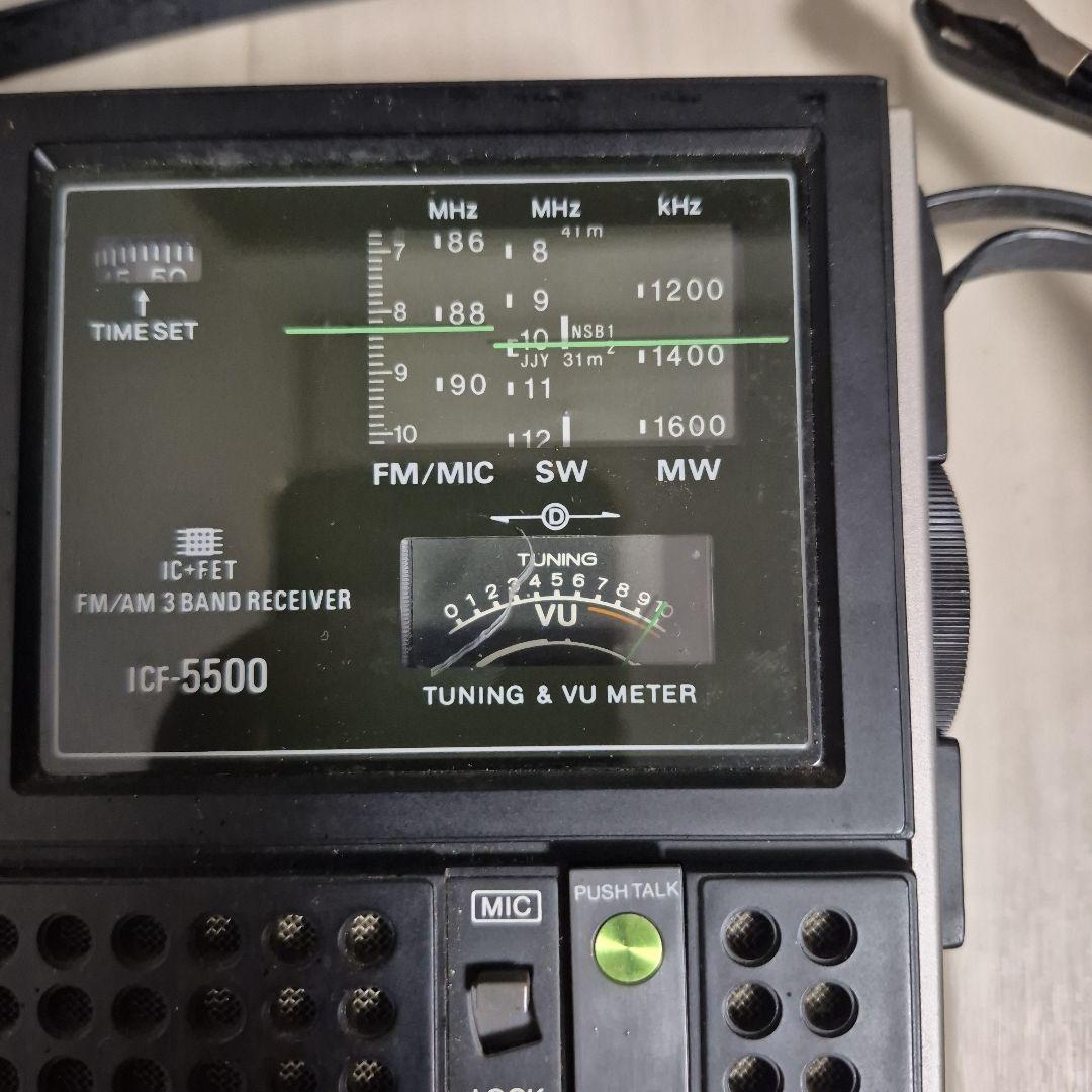 SONYスカイセンサー ICFー5500ーAMFM短波バント　RECEIVER
