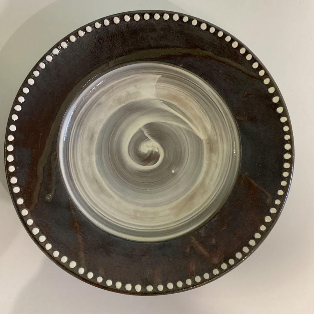 小鹿田焼 坂本創 8寸リム皿 2枚セット