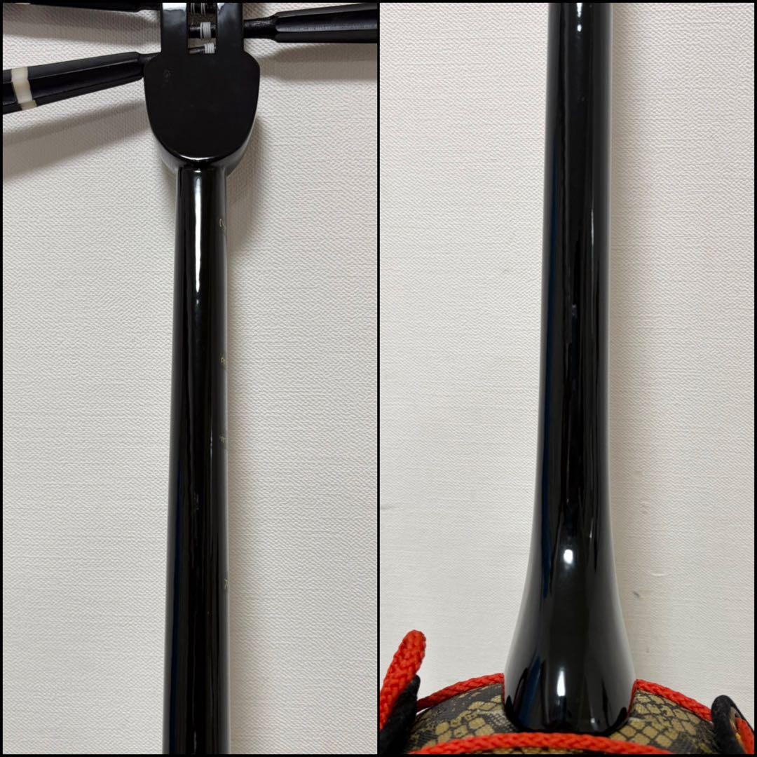 ★美品★ 沖縄三線 蛇柄　人工革　三味線 胴巻き 和楽器