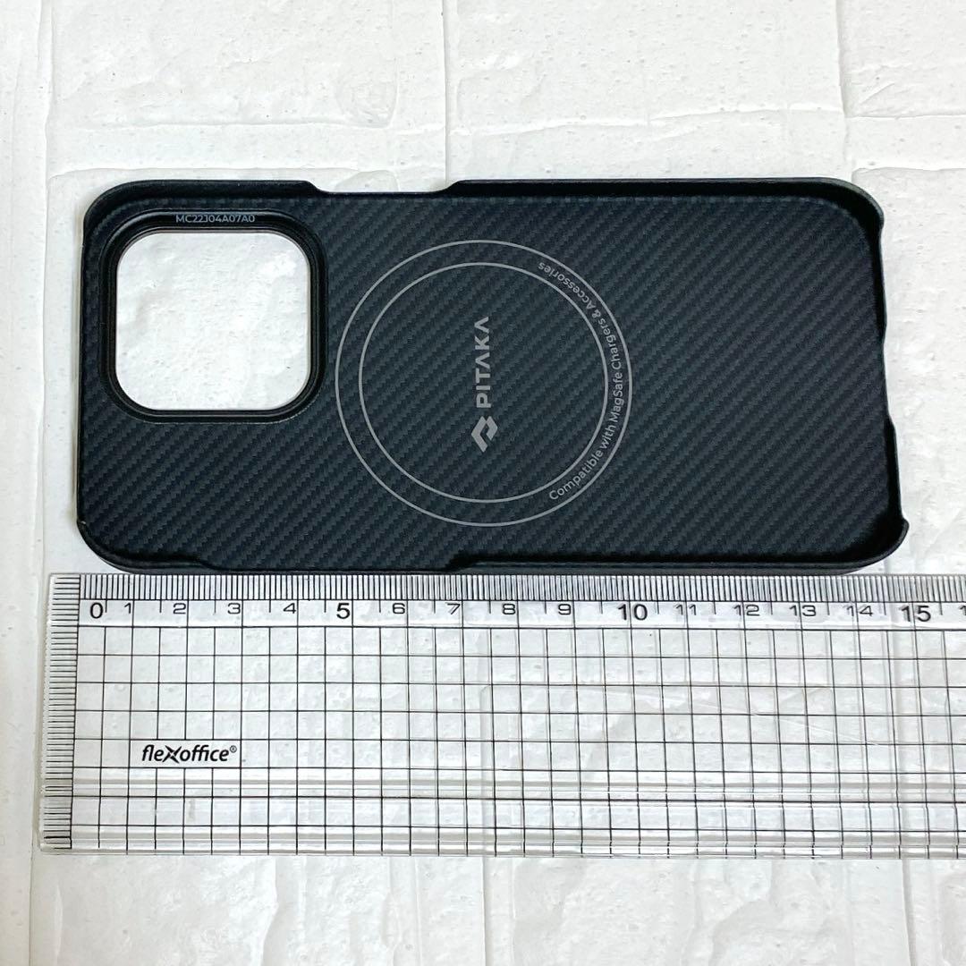 PITAKA iPhone14 Pro ケース MagSafe対応 黒 グレー