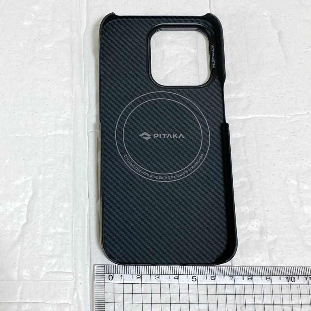 PITAKA iPhone14 Pro ケース MagSafe対応 黒 グレー
