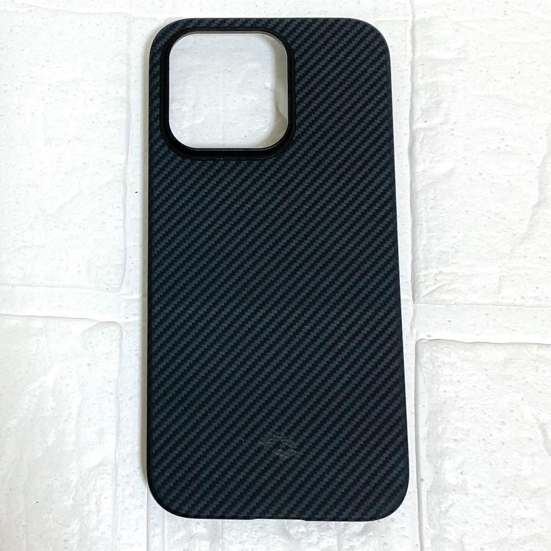 PITAKA iPhone14 Pro ケース MagSafe対応 黒 グレー