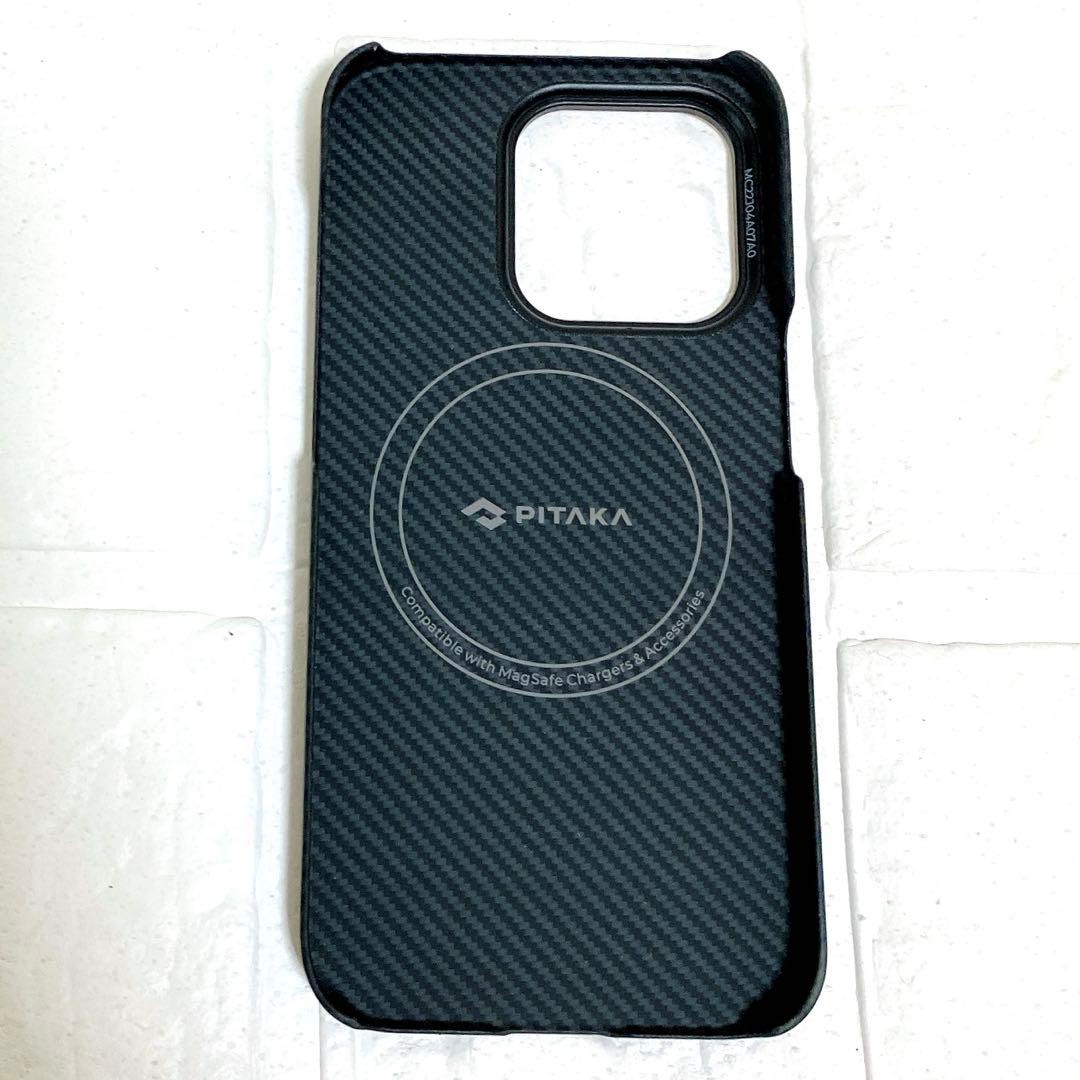 PITAKA iPhone14 Pro ケース MagSafe対応 黒 グレー
