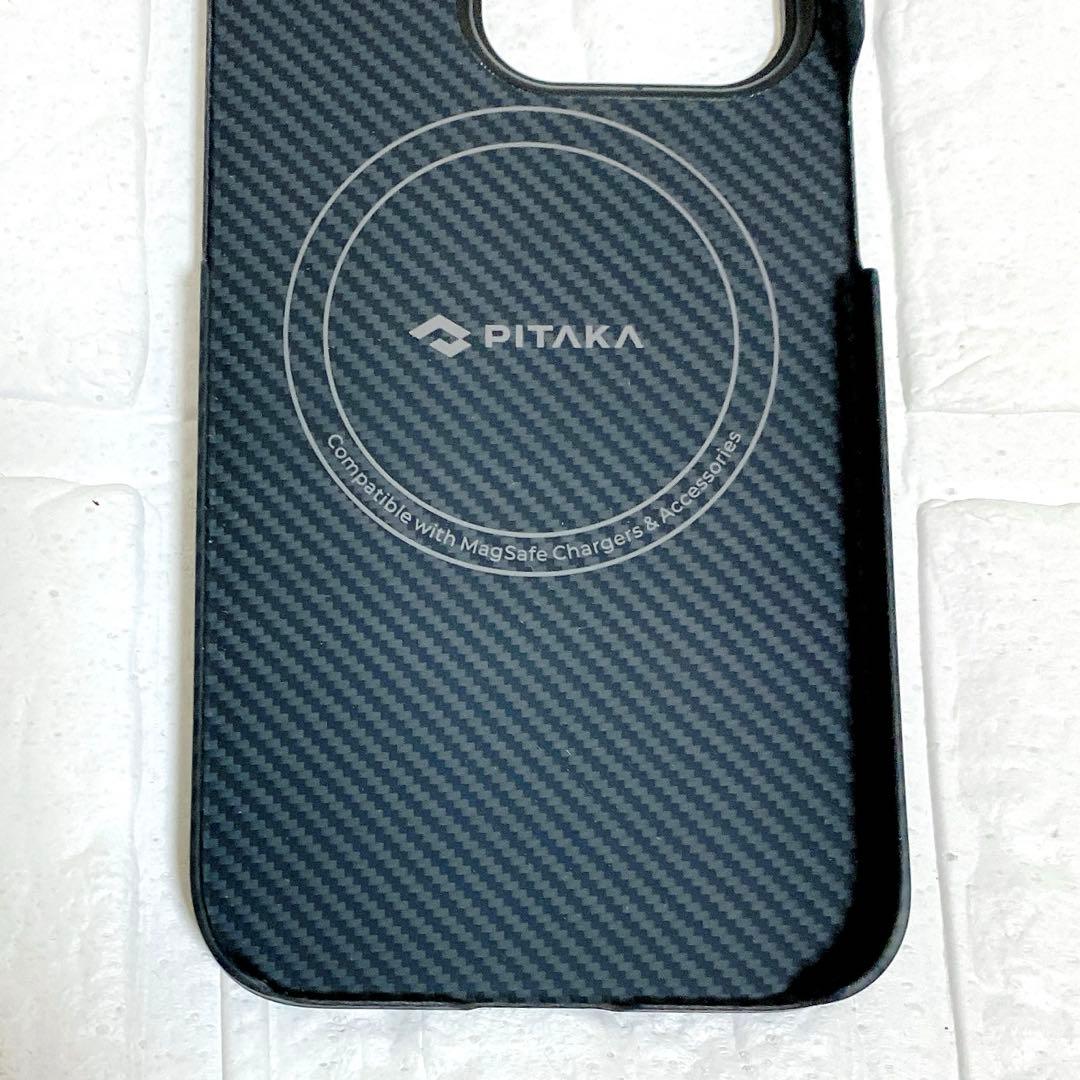 PITAKA iPhone14 Pro ケース MagSafe対応 黒 グレー