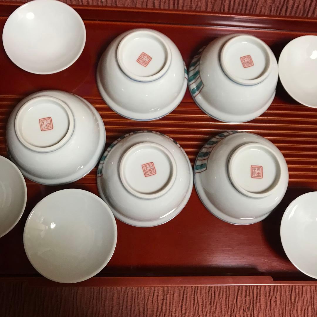 九谷焼 珍味入揃 5客 鶉文様 共箱