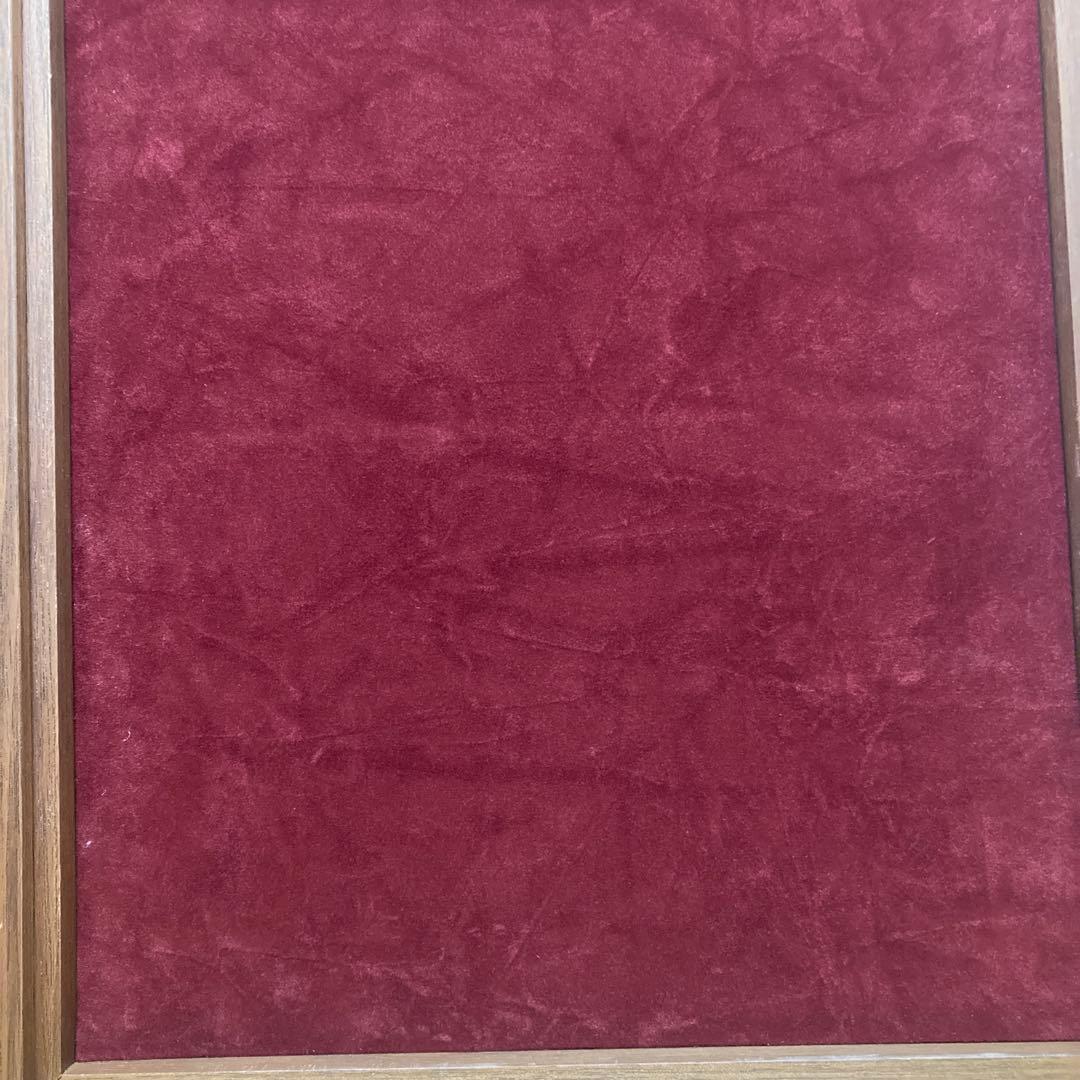 安藤七宝店　七宝焼 鳥 花文 木製ジュエリーボックス 赤ベルベット　木箱　トレイ