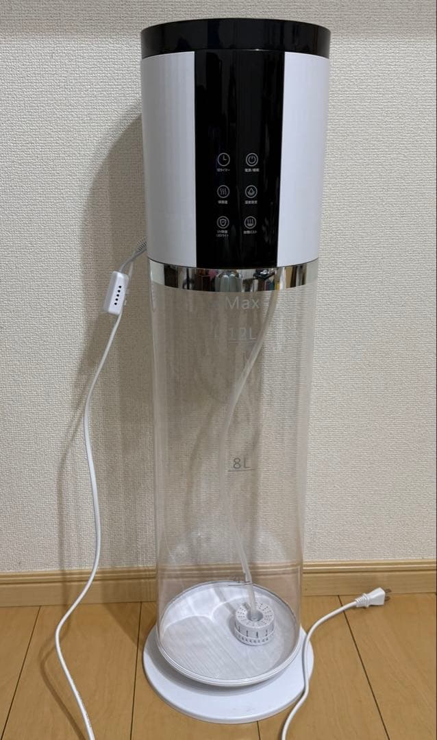 加湿器 大容量12L 加熱＆超音波式 5重除菌 静音 上部給水 リモコン操作