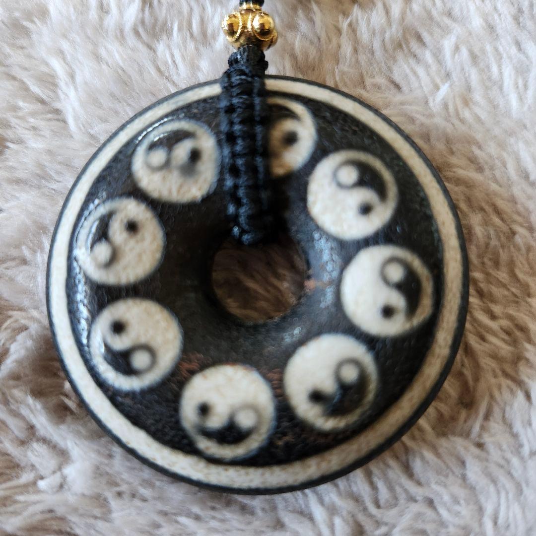 チベット天珠 九宮八卦 三眼 32珠 ネックレス