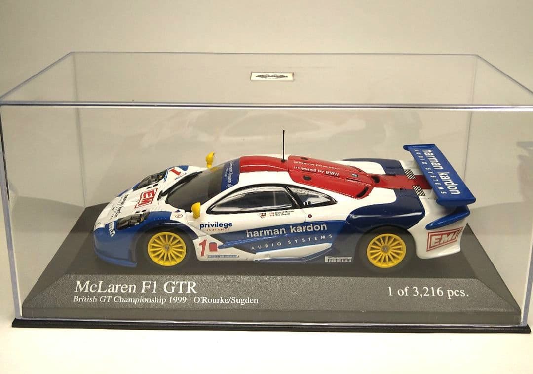 ★希少【ミニチャンプス】1/43 マクラーレンf1　GTR 1999