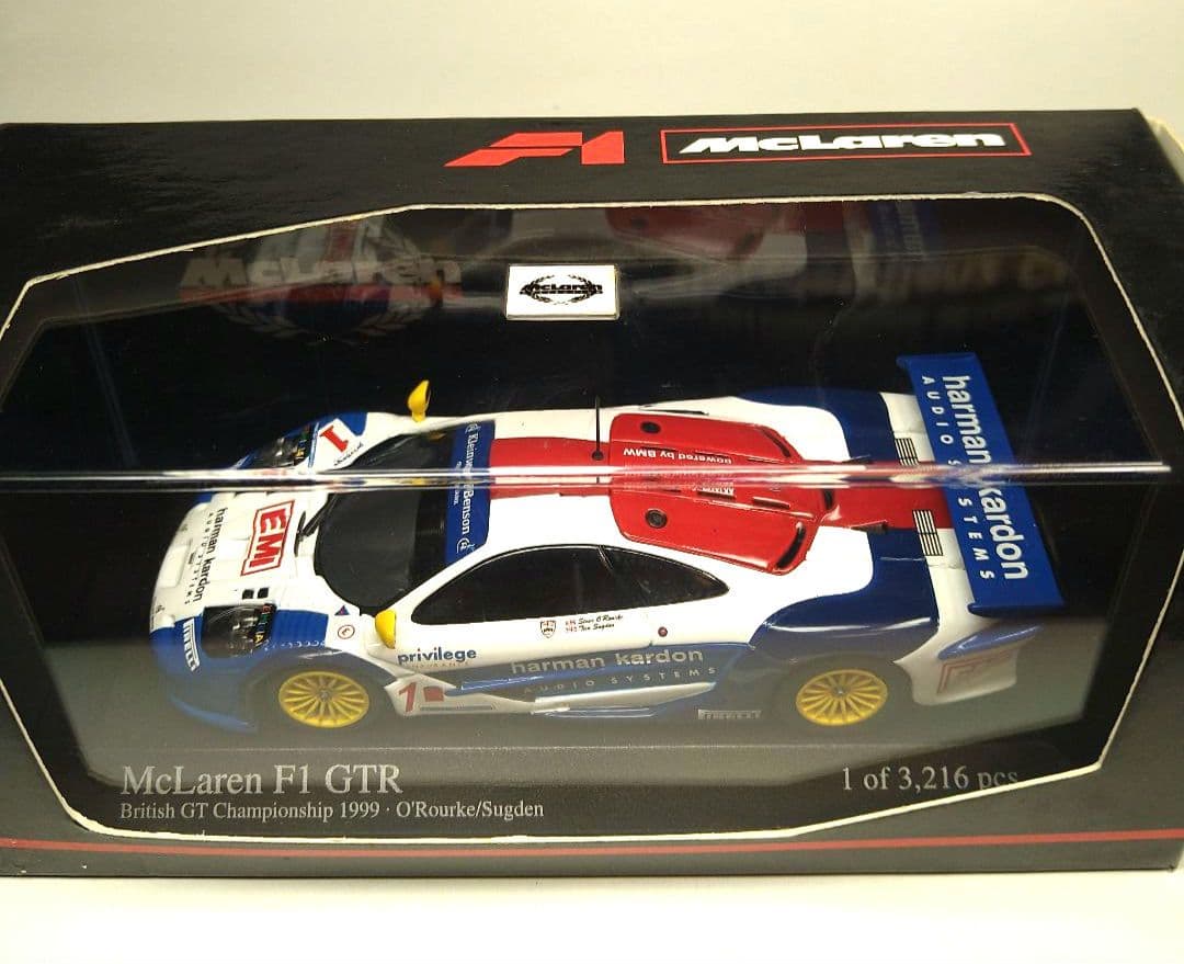 ★希少【ミニチャンプス】1/43 マクラーレンf1　GTR 1999