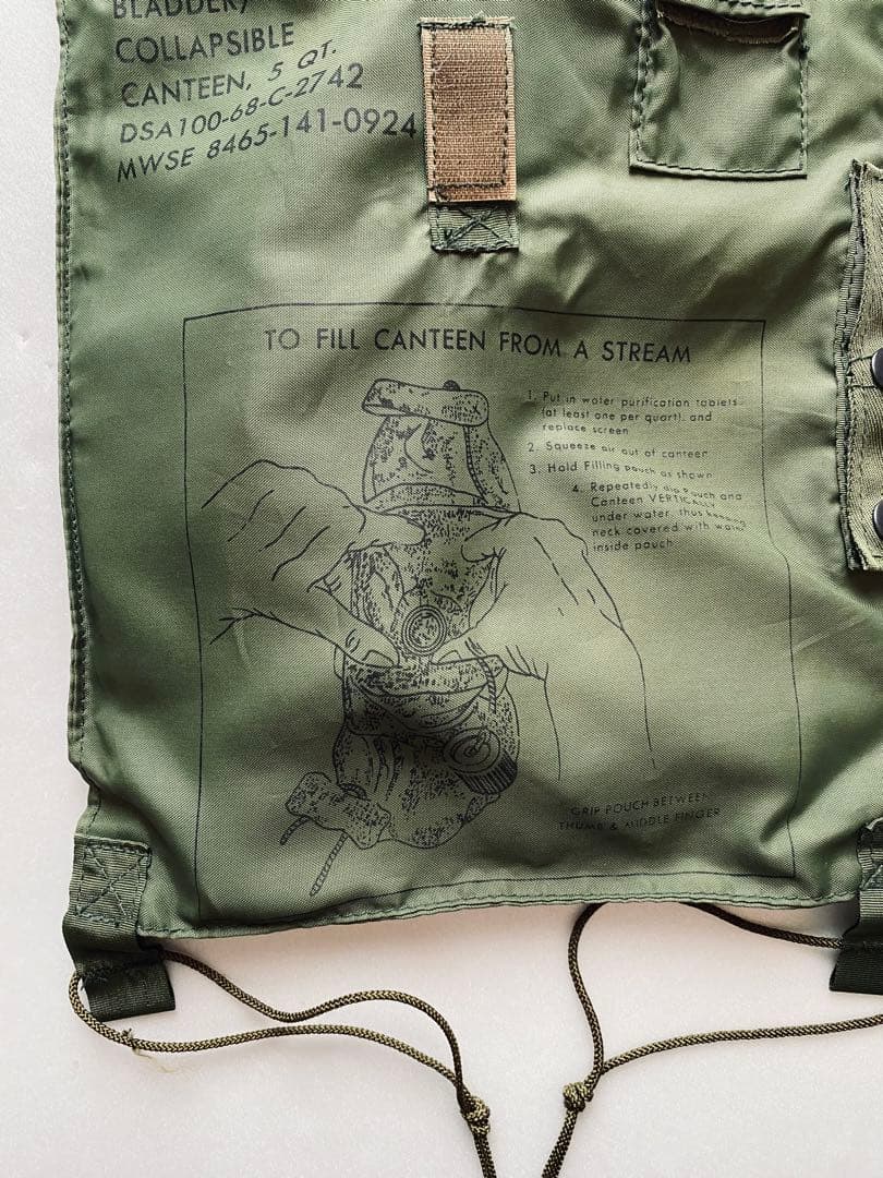 ベトナム戦争 5QT フロート キャンティーン・カバー フロテーション.ブラダー