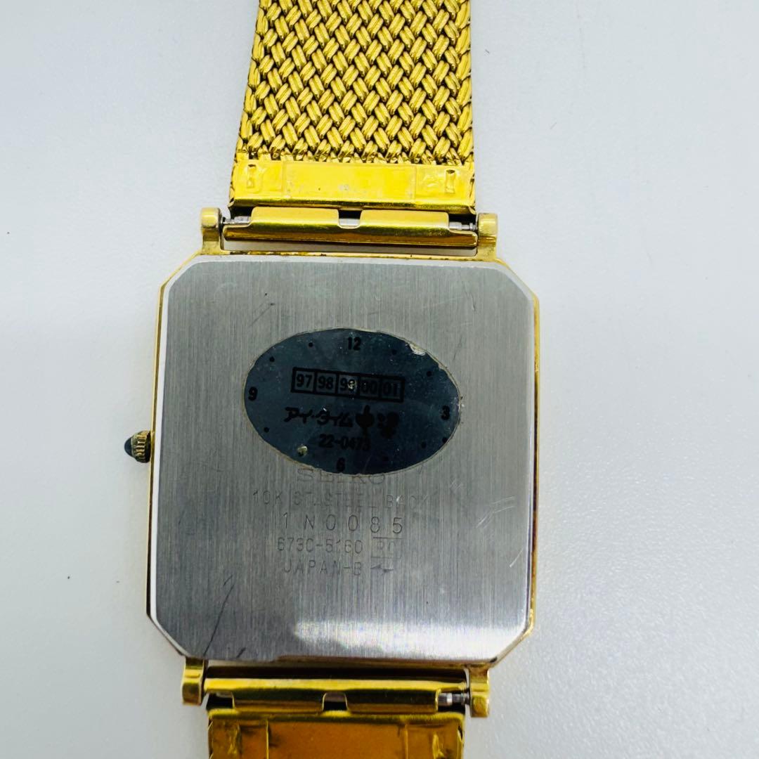 ✨SEIKO✨セイコー✨DOLCE✨6730-5160✨ゴールド文字盤✨腕時計✨