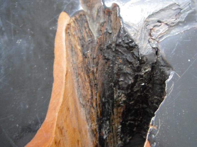 K41 昭和レトロ 一枚板 天然木 花台 置物 飾り