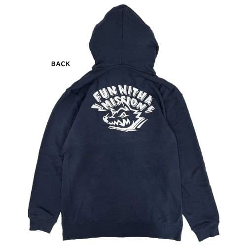 マンウィズ　FWAMロゴパーカー(ブラック×ホワイト)