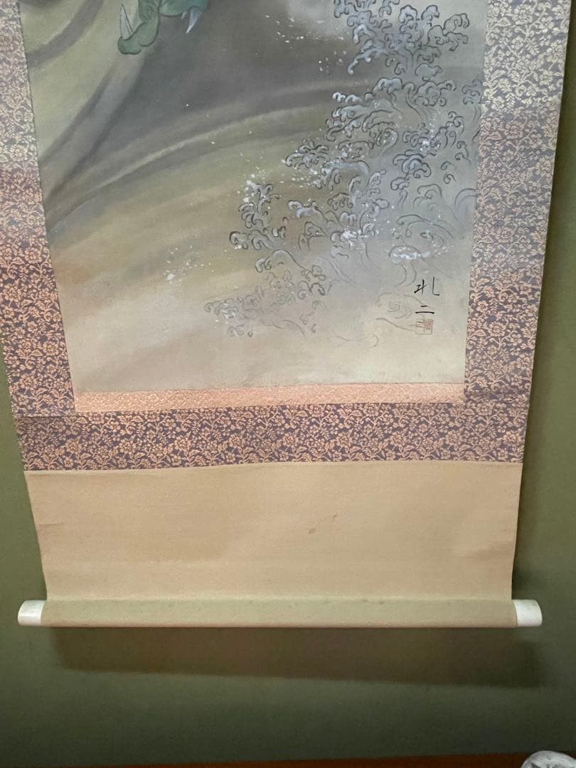 鳥居礼二 (禮二) 真筆保証　『龍』共箱付 日本画 龍の掛軸