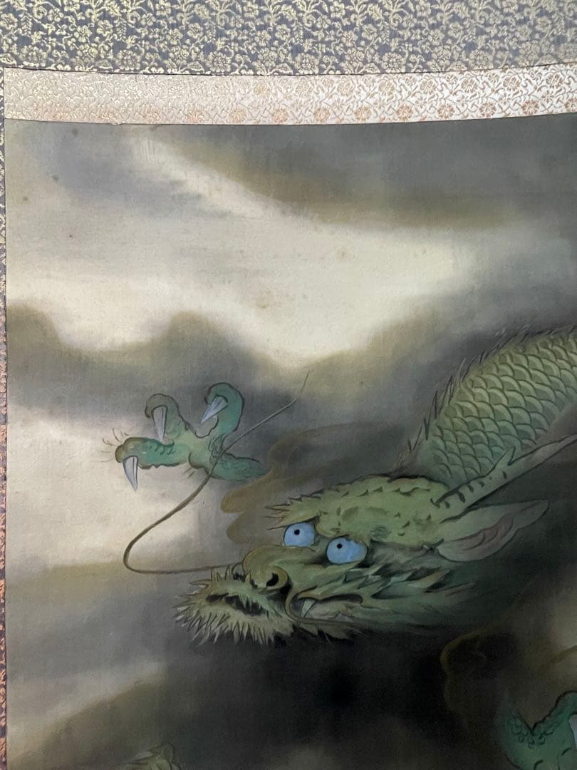 鳥居礼二 (禮二) 真筆保証　『龍』共箱付 日本画 龍の掛軸