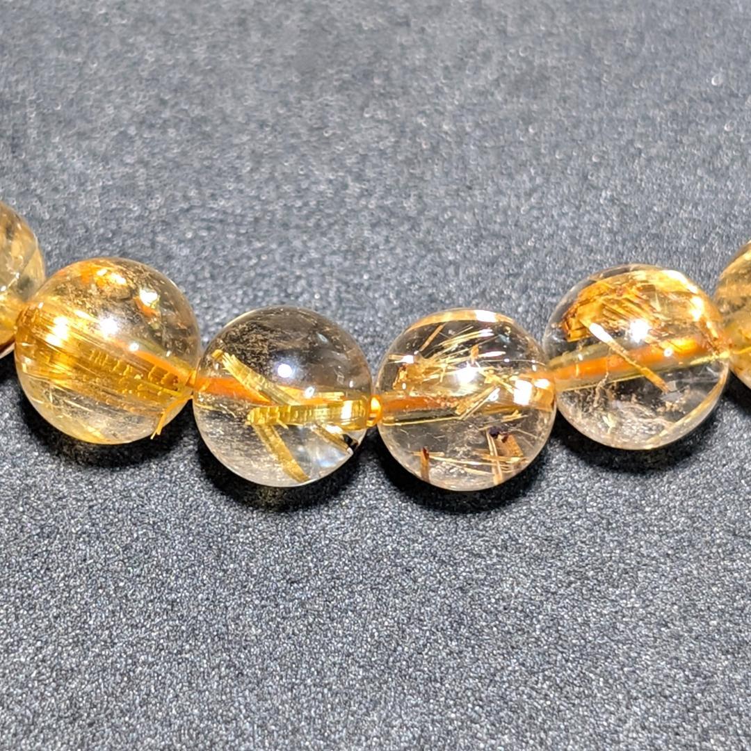 一点物【成功者の証】極上タイチンルチル 8mm ブレスレット ギラギラに輝く数珠