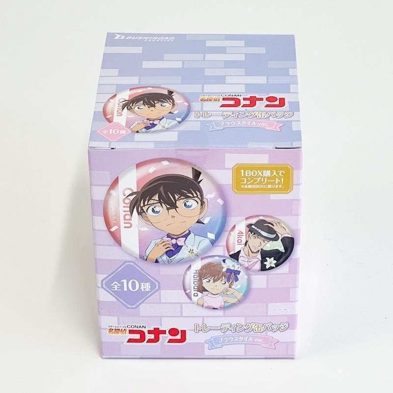 【新品未開封】名探偵コナン トレーディング 缶バッジ ブラウスタイル 1BOX