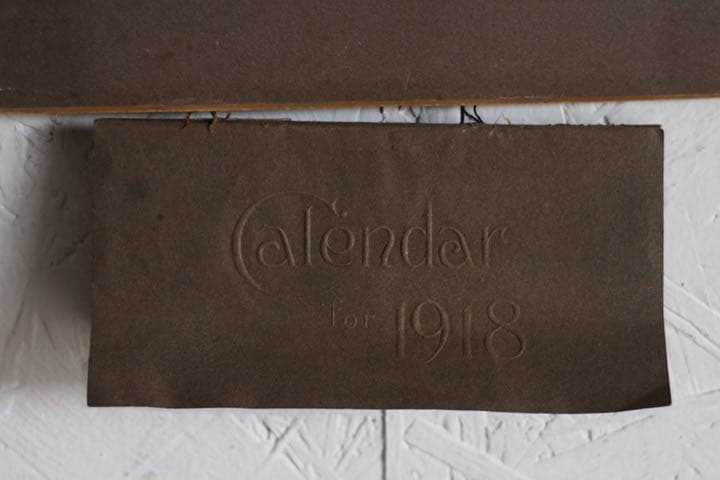T-113　アンティーク絵　アート　絵画　広告カレンダー　1918年紙もの