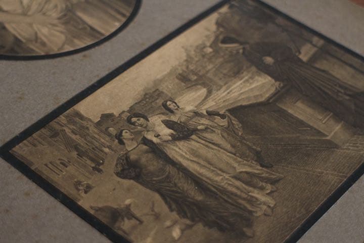T-113　アンティーク絵　アート　絵画　広告カレンダー　1918年紙もの