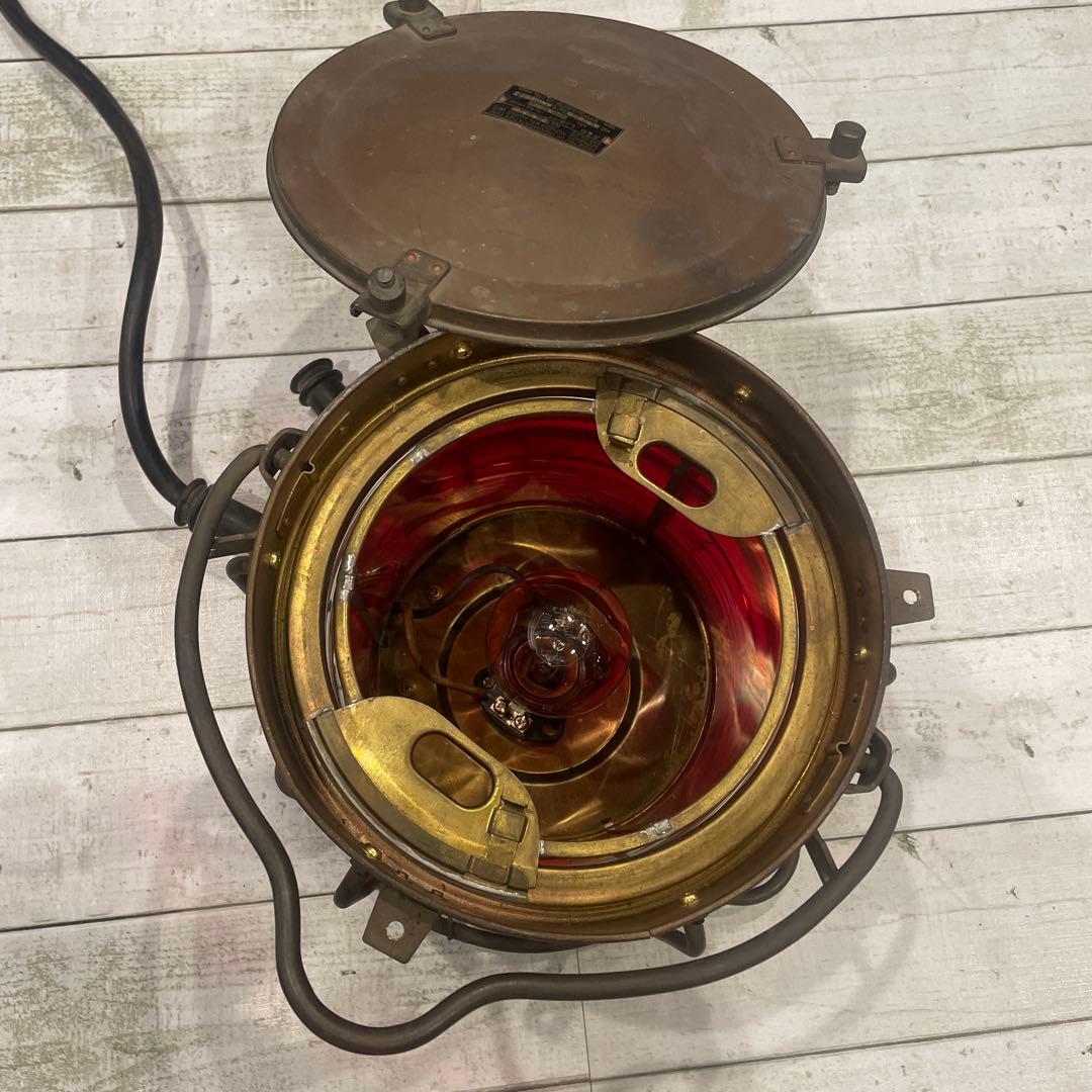 船尾燈　日本船燈　1973年５月製　船　海　船照明　アンティークコレクション