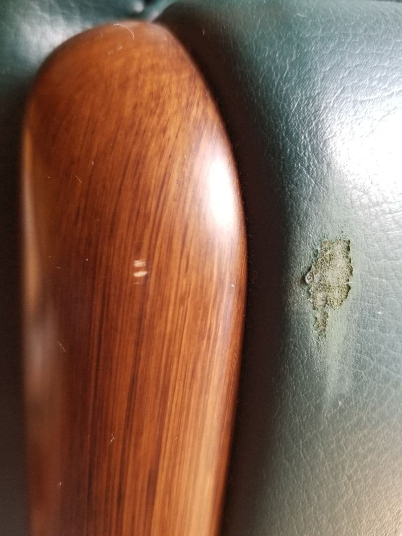 高級 カリモク家具 チターノ回転式 レザーソファー1人掛け