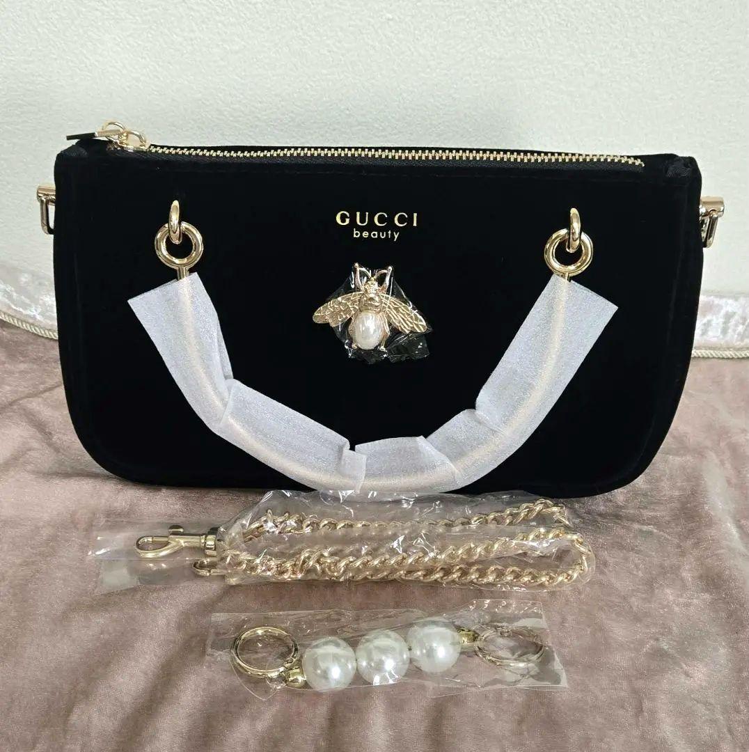 希少！GUCCI ノベルティ 2way ショルダーバッグ ハンドバッグ ブラック