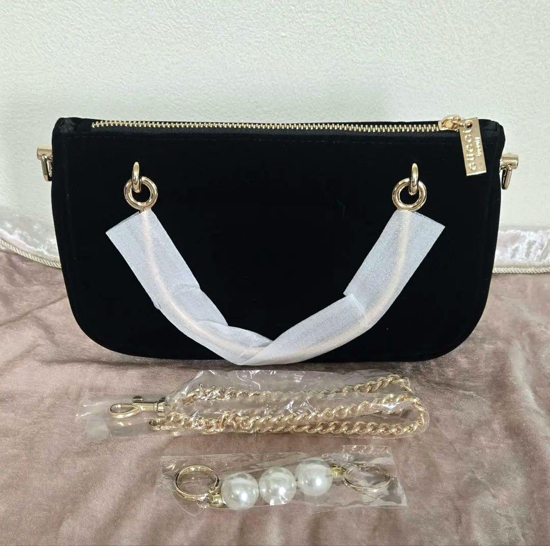 希少！GUCCI ノベルティ 2way ショルダーバッグ ハンドバッグ ブラック