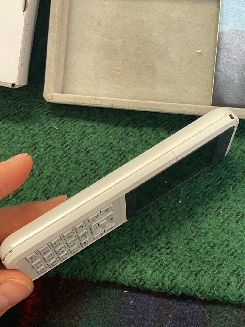 【箱・説明書付】Simply NP602SI ホワイト SoftBank ガラホ