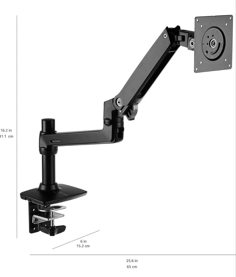 Amazonベーシック モニターアーム エルゴトロン　　補強プレートおまけ