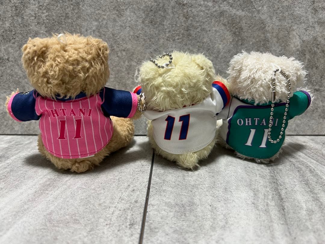 大谷翔平 #11 ファイターズ ベアキーホルダー3体セット