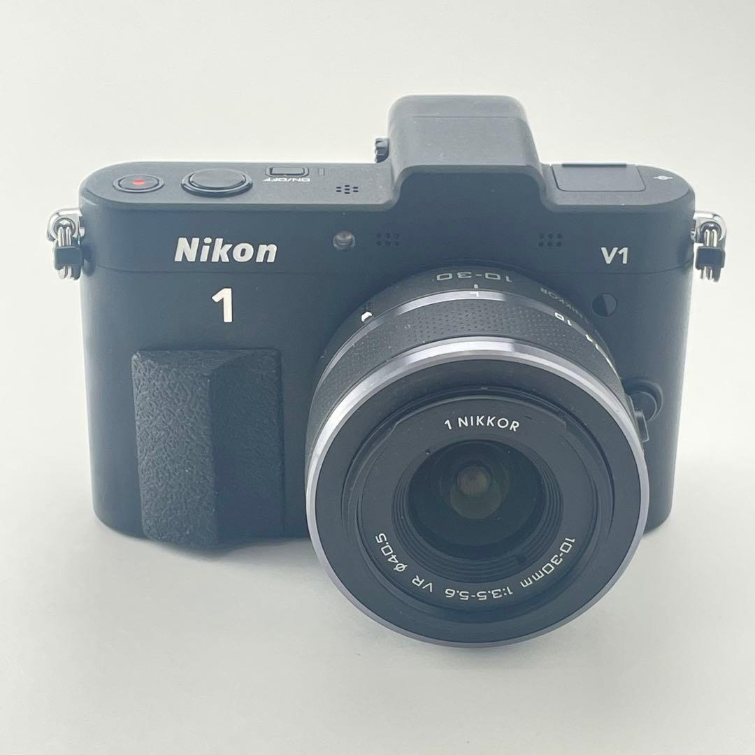 【ファインダー極上・返品保証】Nikon1 V1 ブラック 標準レンズキット