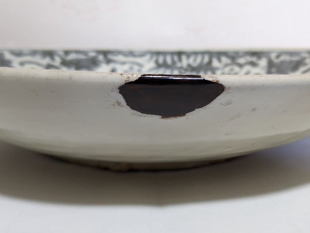 ♦中国陶磁 猿草花文 呉州手 染付大皿 明時代末 漳州窯 青花磁器 古美術骨董品