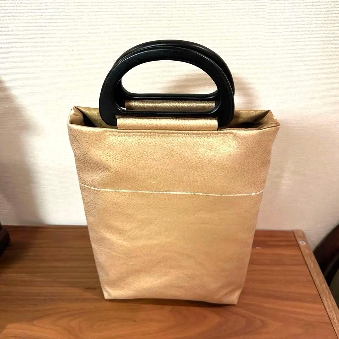 帯リメイク　刺繍　小鳥　和装バッグ