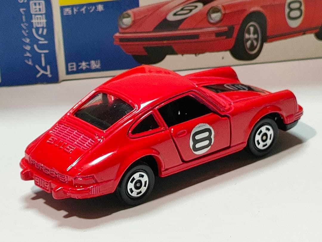 青箱トミカ F17 ポルシェ911Sレーシングタイプ　美品　日本製