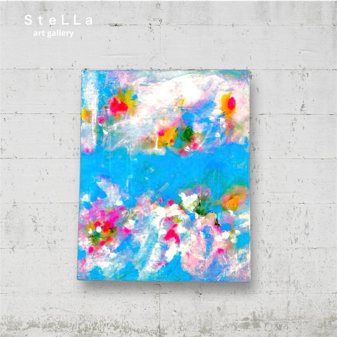 現代アート　空　抽象画　北欧アート　インテリア　癒し　花　北欧　絵画　リラックス