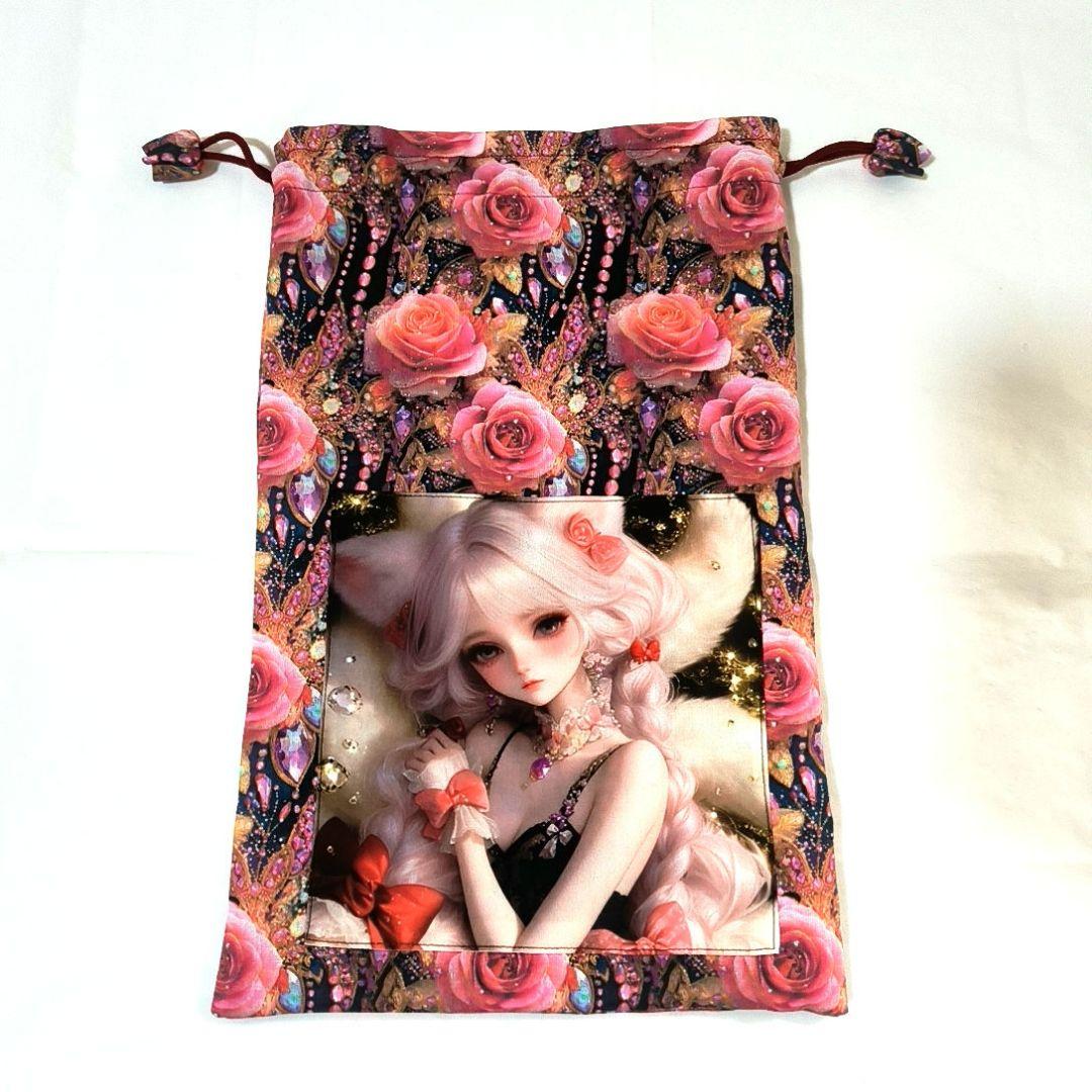 La luna様】ハンドメイドオーダー★女の子★大容量バッグ&巾着袋　3点