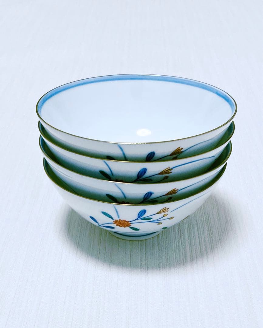 【匿名配送】陶器 西山　お茶碗　飯碗 ご飯茶碗　和食器　金色