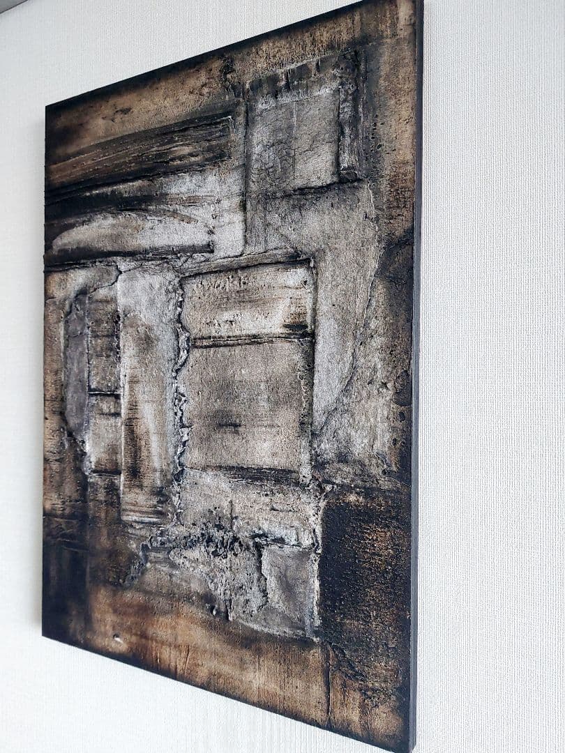 テクスチャーアート★≒60×42×3㎝　　抽象画　 現代アート　インテリア　絵画
