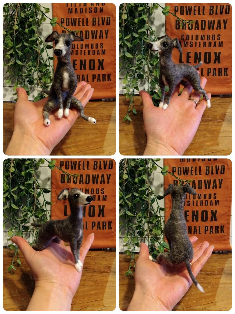 羊毛フェルト　イタリアングレーハウンド　イタグレ