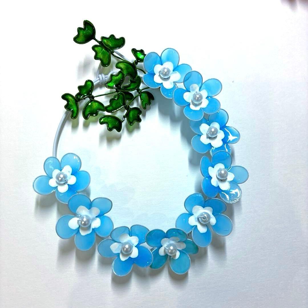 happy flowerミニリース7点セット　ディップアート　ワイヤークラフト