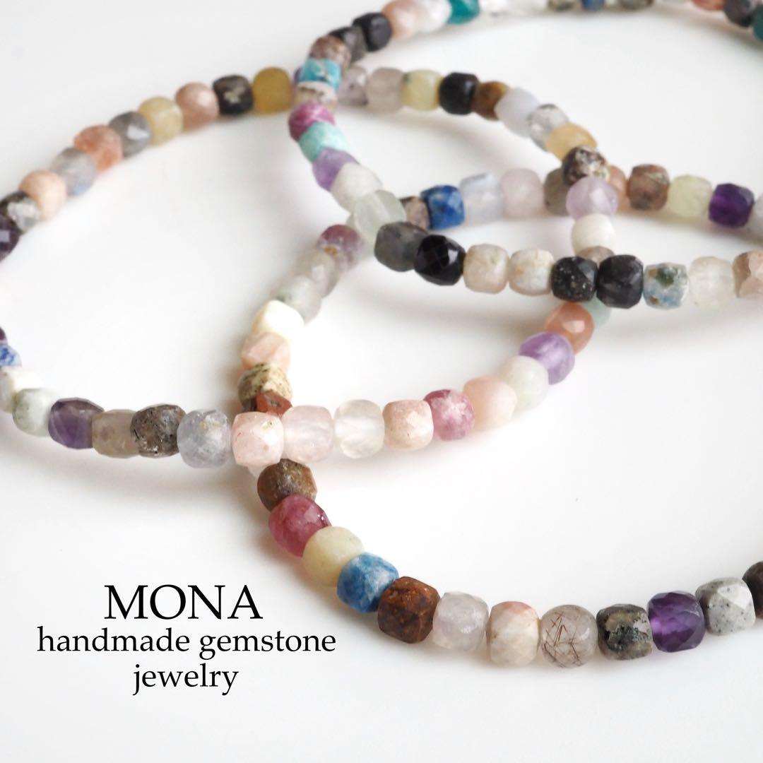 【もも】天然瑪瑙の林檎ネックレストップ