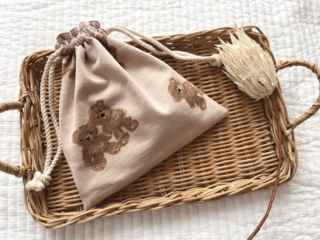 専用✳︎ハンドメイド✳︎巾着　✳︎母made品✳︎ テディベア　くま