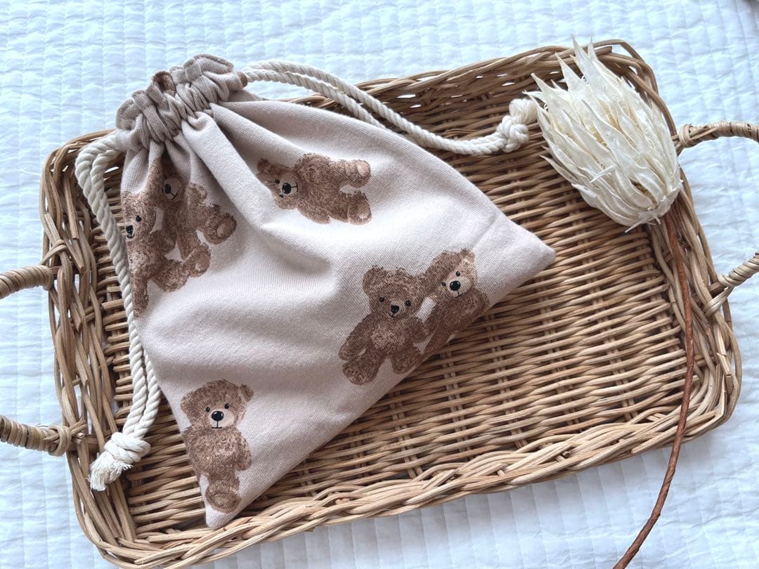 専用✳︎ハンドメイド✳︎巾着　✳︎母made品✳︎ テディベア　くま