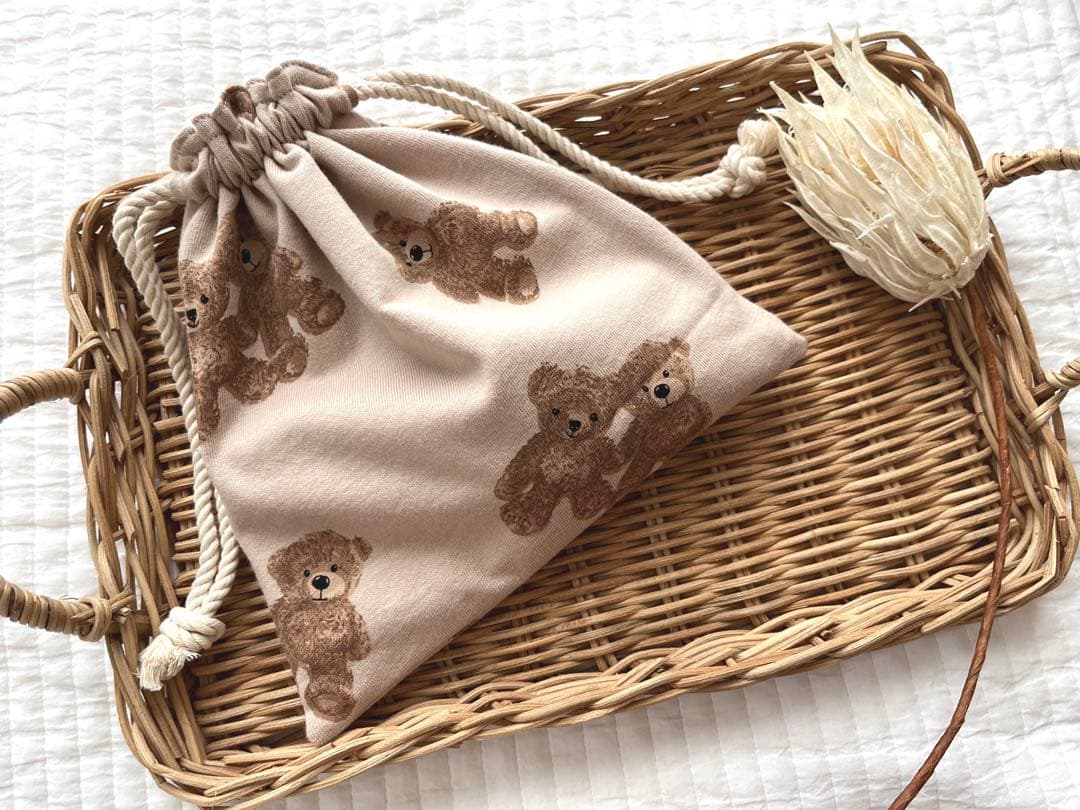 専用✳︎ハンドメイド✳︎巾着　✳︎母made品✳︎ テディベア　くま