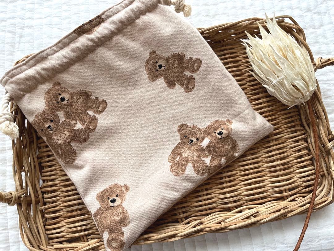 専用✳︎ハンドメイド✳︎巾着　✳︎母made品✳︎ テディベア　くま