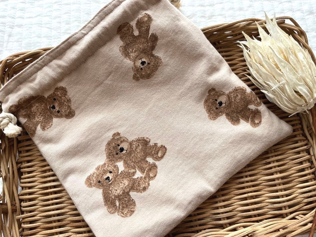 専用✳︎ハンドメイド✳︎巾着　✳︎母made品✳︎ テディベア　くま