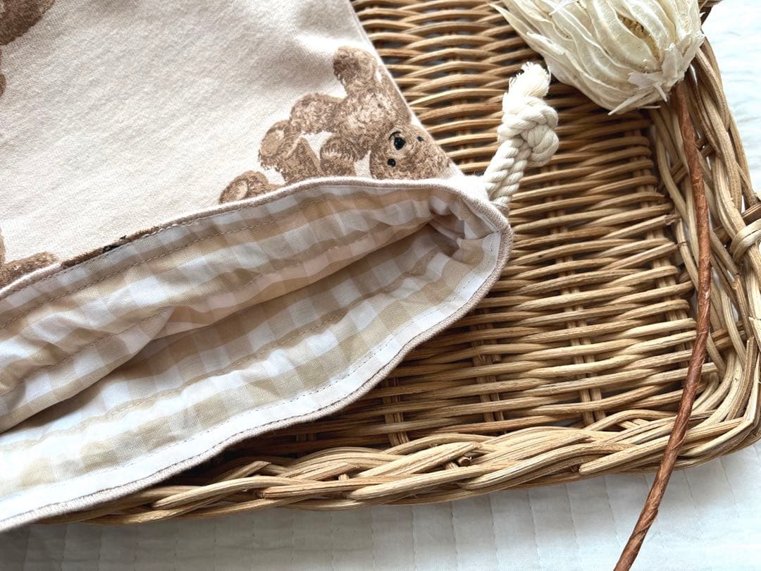 専用✳︎ハンドメイド✳︎巾着　✳︎母made品✳︎ テディベア　くま